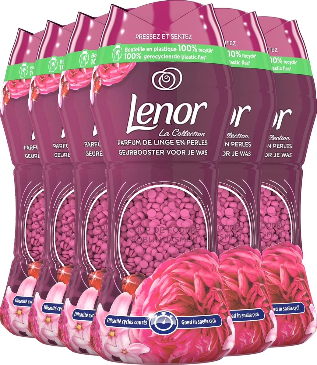 Lenor Robijn Jasmijn - In-Wash Geurbooster - Voordeelverpakking 6 X 16 Wasbeurten 3 Lenor Robijn Jasmijn - In-Wash Geurbooster - Voordeelverpakking 6 X 16 Wasbeurten