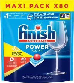 Finish Power All In One Citroen Vaatwastabletten - 80 Stuks