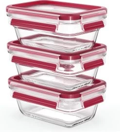 Tefal MasterSeal Glass - 3 X 450 Ml - Rechthoekig