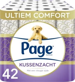 Page Toiletpapier - 42 Rollen - Kussenzacht Wc Papier (3-laags) - Voordeelverpakking