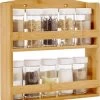 ACAZA Ophangbaar Kruidenrek Met 10 Glazen Kruidenpotjes, Spice Rack, Keuken Rek, Kruiden Organizer Voor Specerijen, Peper, Zout, 26 Cm Breed, Bamboe -Winkel Voor Huishoudelijke Artikelen 1095x1200