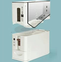 Merkloos TDR-Japans Rijst/Granen Container/Dispenser/ Opbergdoos - 6KG Inhoud - Wit -Winkel Voor Huishoudelijke Artikelen 1191x1200 1