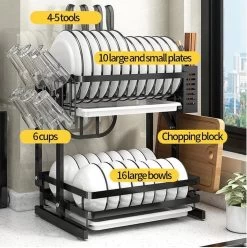 Doogo® Afdruiprek Met Lekbak 2 Laags – Inklapbaar - Muur Hangen Mogelijke - Afwasrek – Met 2 Lekbakken – Extra Accessories Voor Servies En Snijplanken - RVS 21 Doogo® Afdruiprek Met Lekbak 2 Laags – Inklapbaar - Muur Hangen Mogelijke - Afwasrek – Met 2 Lekbakken – Extra Accessories Voor Servies En Snijplanken - RVS -Winkel Voor Huishoudelijke Artikelen 1195x1200 1