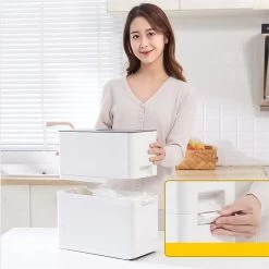 Merkloos TDR-Japans Rijst/Granen Container/Dispenser/ Opbergdoos - 6KG Inhoud - Wit -Winkel Voor Huishoudelijke Artikelen 1198x1200 5