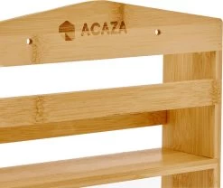 ACAZA Ophangbaar Kruidenrek Met 10 Glazen Kruidenpotjes, Spice Rack, Keuken Rek, Kruiden Organizer Voor Specerijen, Peper, Zout, 26 Cm Breed, Bamboe -Winkel Voor Huishoudelijke Artikelen 1200x1009 1