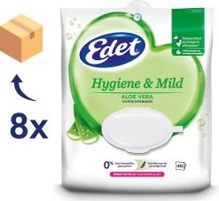 Edet Aloe Vera Vochtig Toiletpapier - 8 X 40 Stuks - Halfjaar Voorraad -Winkel Voor Huishoudelijke Artikelen 1200x1101