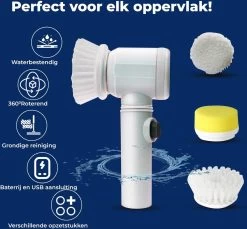B-care Magic Brush - Elektrische Multifunctionele Schoonmaakborstel - 7 Opzetstukken - Wasborstel - Poetsmachine - Schrobborstel - Handborstel - Werkborstel - Schrobber - Boorborstel - Reinigingsborstel -Winkel Voor Huishoudelijke Artikelen 1200x1112