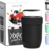 Coninx Thermos Lunchbox - Muesli Beker To Go - Isoleer Lunchpot - Yoghurtbeker To Go - Mueslibeker 840ml (600ml+240ml) - RVS / Zwart -Winkel Voor Huishoudelijke Artikelen 1200x1130