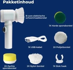 B-care Magic Brush - Elektrische Multifunctionele Schoonmaakborstel - 7 Opzetstukken - Wasborstel - Poetsmachine - Schrobborstel - Handborstel - Werkborstel - Schrobber - Boorborstel - Reinigingsborstel -Winkel Voor Huishoudelijke Artikelen 1200x1155