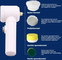 B-care Magic Brush - Elektrische Multifunctionele Schoonmaakborstel - 7 Opzetstukken - Wasborstel - Poetsmachine - Schrobborstel - Handborstel - Werkborstel - Schrobber - Boorborstel - Reinigingsborstel -Winkel Voor Huishoudelijke Artikelen 1200x1156 3