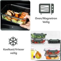 VMCA Glazen Vershoudbakjes Voor Vriezer Oven En Magnetron - 10 Bakjes - Grijs -Winkel Voor Huishoudelijke Artikelen 1200x1190 4