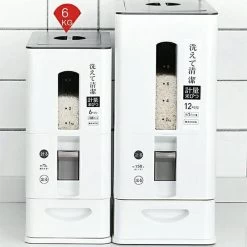 Merkloos TDR-Japans Rijst/Granen Container/Dispenser/ Opbergdoos - 6KG Inhoud - Wit -Winkel Voor Huishoudelijke Artikelen 1200x1200 217