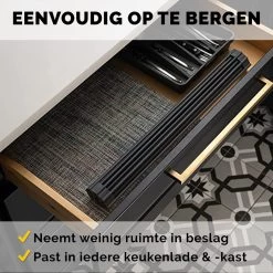 Kitch&Life Afdruiprek Oprolbaar - Mat Zwart - Pannenonderzetter - Afdruipmat - Keukenrek 3-in-1 -Winkel Voor Huishoudelijke Artikelen 1200x1200 261