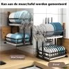 Doogo® Afdruiprek Met Lekbak 2 Laags – Inklapbaar - Muur Hangen Mogelijke - Afwasrek – Met 2 Lekbakken – Extra Accessories Voor Servies En Snijplanken - RVS 1 Doogo® Afdruiprek Met Lekbak 2 Laags – Inklapbaar - Muur Hangen Mogelijke - Afwasrek – Met 2 Lekbakken – Extra Accessories Voor Servies En Snijplanken - RVS -Winkel Voor Huishoudelijke Artikelen 1200x1200 267