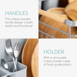 Navaris Afdruiprek Met Uitneembare Bestekhouder - Afwasrek Met Losse Lekbak - Vaatwasrek Met Plateau - Voor Bestek, Borden, Schalen En Pannen -Winkel Voor Huishoudelijke Artikelen 1200x1200 284