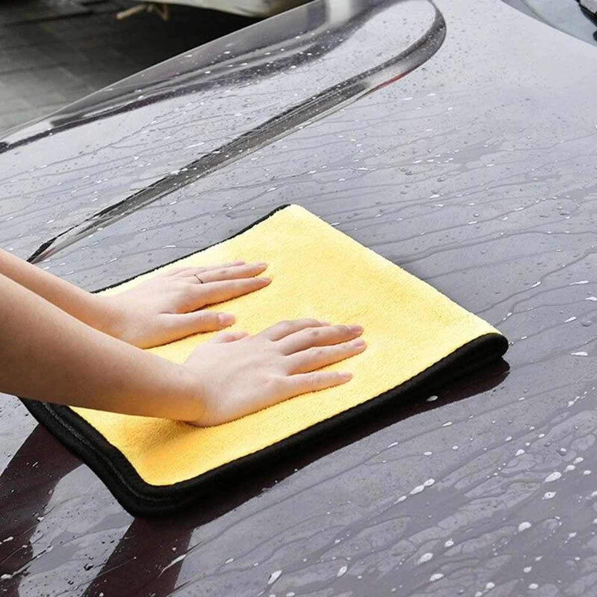 Merkloos Microvezel Droogdoek-Auto Droogdoek-Auto Droogdoek Microvezeldoek-auto Poetsen-poetsdoek- Reinigingsdoekjes- Duurzaam – 30x30 Cm - Geel/grijs 4 Merkloos Microvezel Droogdoek-Auto Droogdoek-Auto Droogdoek Microvezeldoek-auto Poetsen-poetsdoek- Reinigingsdoekjes- Duurzaam – 30x30 Cm - Geel/grijs - Afbeelding 2