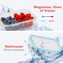 KitchenBrothers Meal Prep Bakjes - Set - Luchtdicht - BPA Vrij - Glas - 9 Stuks -Winkel Voor Huishoudelijke Artikelen 1200x1200 592