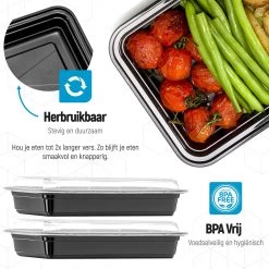 Meal Prep Bakjes - 20 Stuks - 1 Compartiment - Lunchbox - Diepvriesbakjes - Vershoudbakjes - Plastic Bakjes Met Deksel - Magnetron Bakjes Met Deksel - Meal Prep - Vershouddoos - 1L - BPA Vrij - Fitcrafters -Winkel Voor Huishoudelijke Artikelen 1200x1200 607