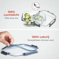 KitchenBrothers Meal Prep Bakjes - Set - Luchtdicht - BPA Vrij - 1L - Glas - 5 Stuks -Winkel Voor Huishoudelijke Artikelen 1200x1200 621