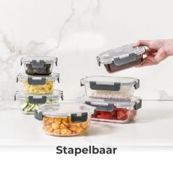 Vershoudbakjes - Meal Prep Bakjes - Diepvriesbakjes - Vershouddoos - Vershoudbakjes Set - Glas - 12 Stuks - BPA Vrij - Stosh -Winkel Voor Huishoudelijke Artikelen 1200x1200 628