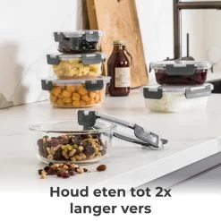 Vershoudbakjes - Meal Prep Bakjes - Diepvriesbakjes - Vershouddoos - Vershoudbakjes Set - Glas - 12 Stuks - BPA Vrij - Stosh -Winkel Voor Huishoudelijke Artikelen 1200x1200 632