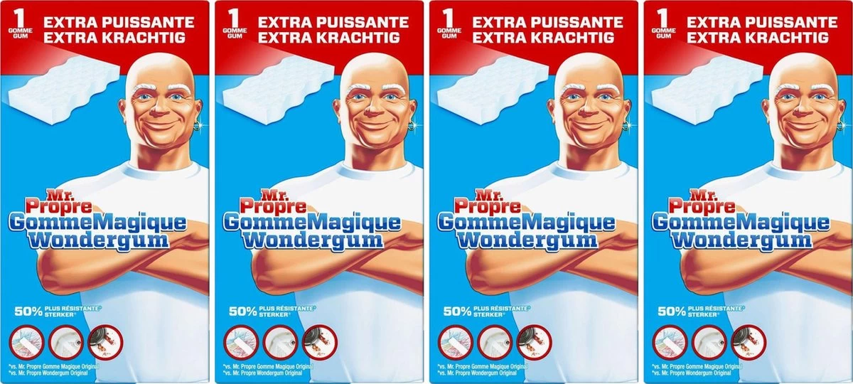 Mr. Proper - Wonderspons - Extra Krachtig - 4 Stuks - Voordeelverpakking 3 Mr. Proper - Wonderspons - Extra Krachtig - 4 Stuks - Voordeelverpakking