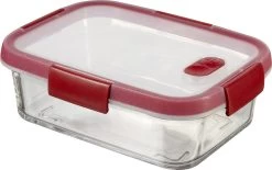 Curver Smart Cook Glazen Vershouddoos - Rechthoekig - 0,9L - Rood
