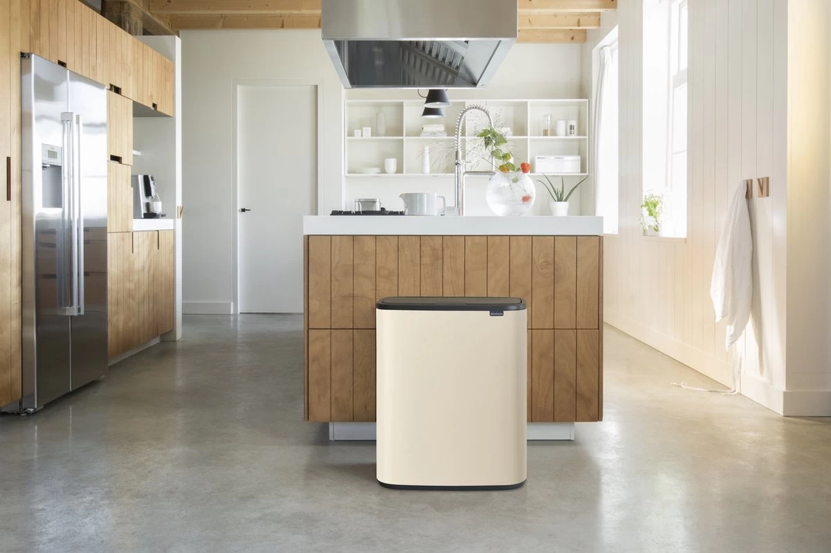 Brabantia Bo Touch Bin Prullenbak - 2 X 30 L - Soft Beige 7 Brabantia Bo Touch Bin Prullenbak - 2 X 30 L - Soft Beige - Afbeelding 5