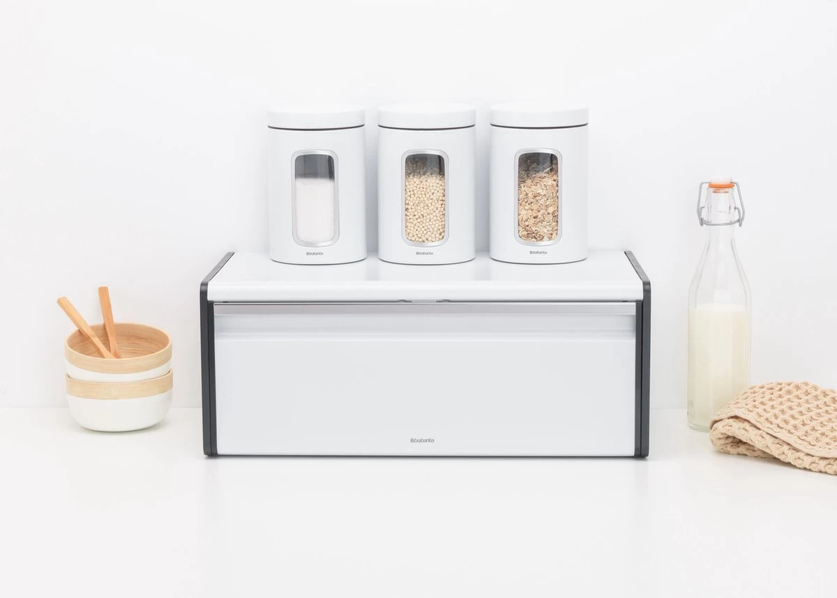 Brabantia Broodtrommel - Met Klepdeksel - White 8 Brabantia Broodtrommel - Met Klepdeksel - White - Afbeelding 7