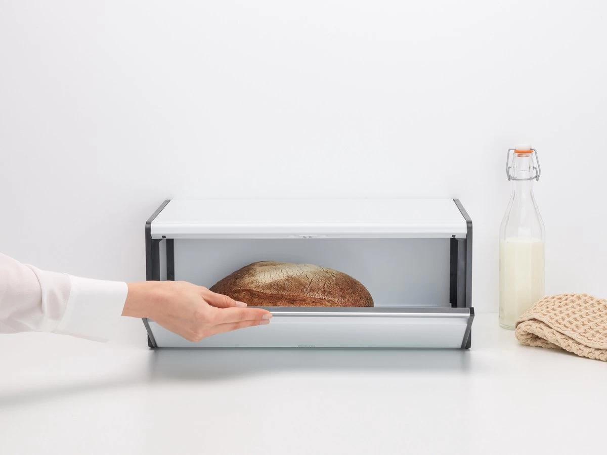 Brabantia Broodtrommel - Met Klepdeksel - White 4 Brabantia Broodtrommel - Met Klepdeksel - White - Afbeelding 3