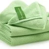 Geweldigschoon Groene Microvezel Raamdoekenset Bestaande Uit 1 Schoonmaakdoek + 2 Droogdoeken (raamdoeken, Raamset)