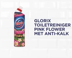 Glorix WC Powergel Toiletreiniger Pink Flower - 6 X 750 Ml - Voordeelverpakking -Winkel Voor Huishoudelijke Artikelen 1200x961
