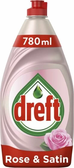 Dreft Clean & Care Rose & Satin Afwasmiddel - 8x780ml - Voordeelverpakking -Winkel Voor Huishoudelijke Artikelen 528x1200
