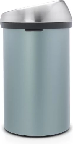 Brabantia Touch Bin Prullenbak - 60 L - Metallic Mint / Matt Steel Fingerprint Proof Deksel -Winkel Voor Huishoudelijke Artikelen 605x1200