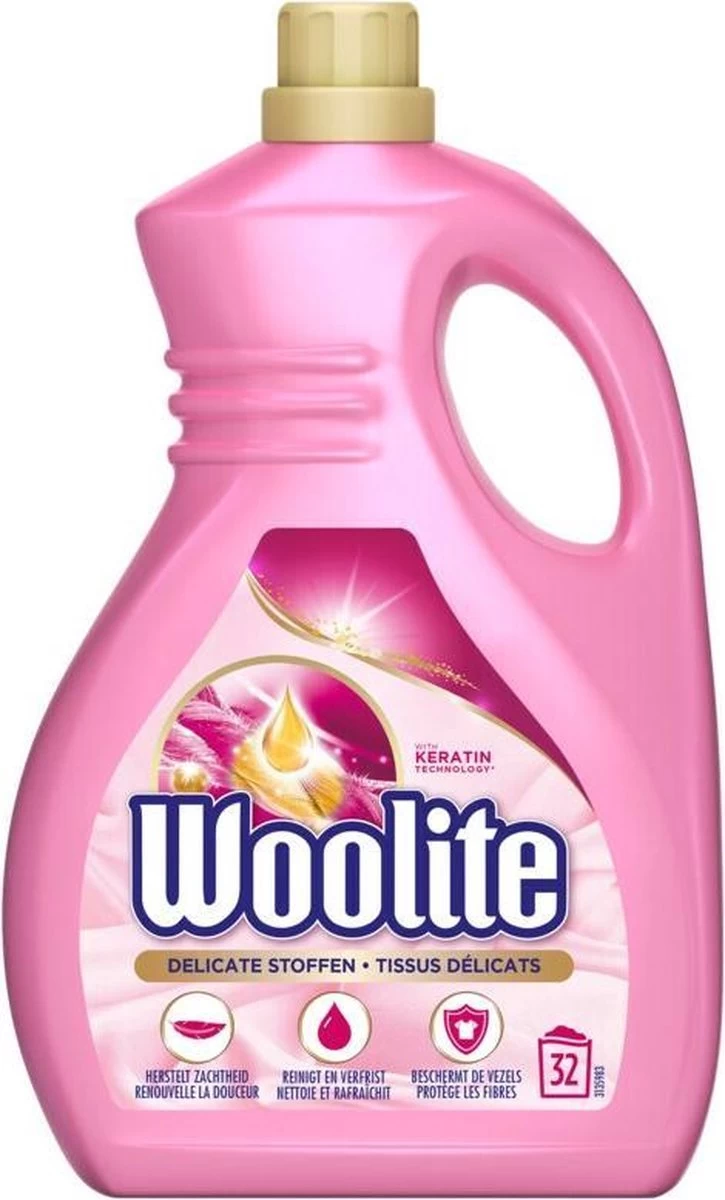 Woolite Wol & Zijde Wasmiddel Met Keratine - 32 Wasbeurten - 1,9 L 3 Woolite Wol & Zijde Wasmiddel Met Keratine - 32 Wasbeurten - 1,9 L