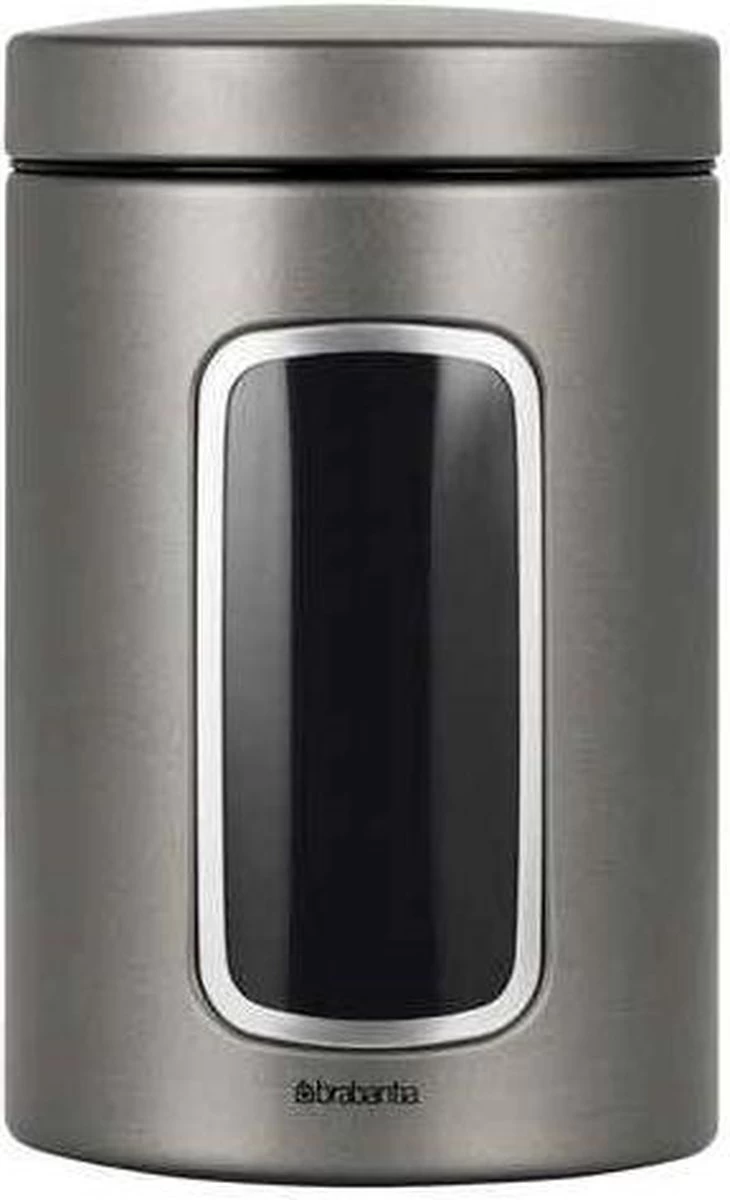Brabantia Voorraadbus - 1,4 L - Platinum - Met Venster 3 Brabantia Voorraadbus - 1,4 L - Platinum - Met Venster
