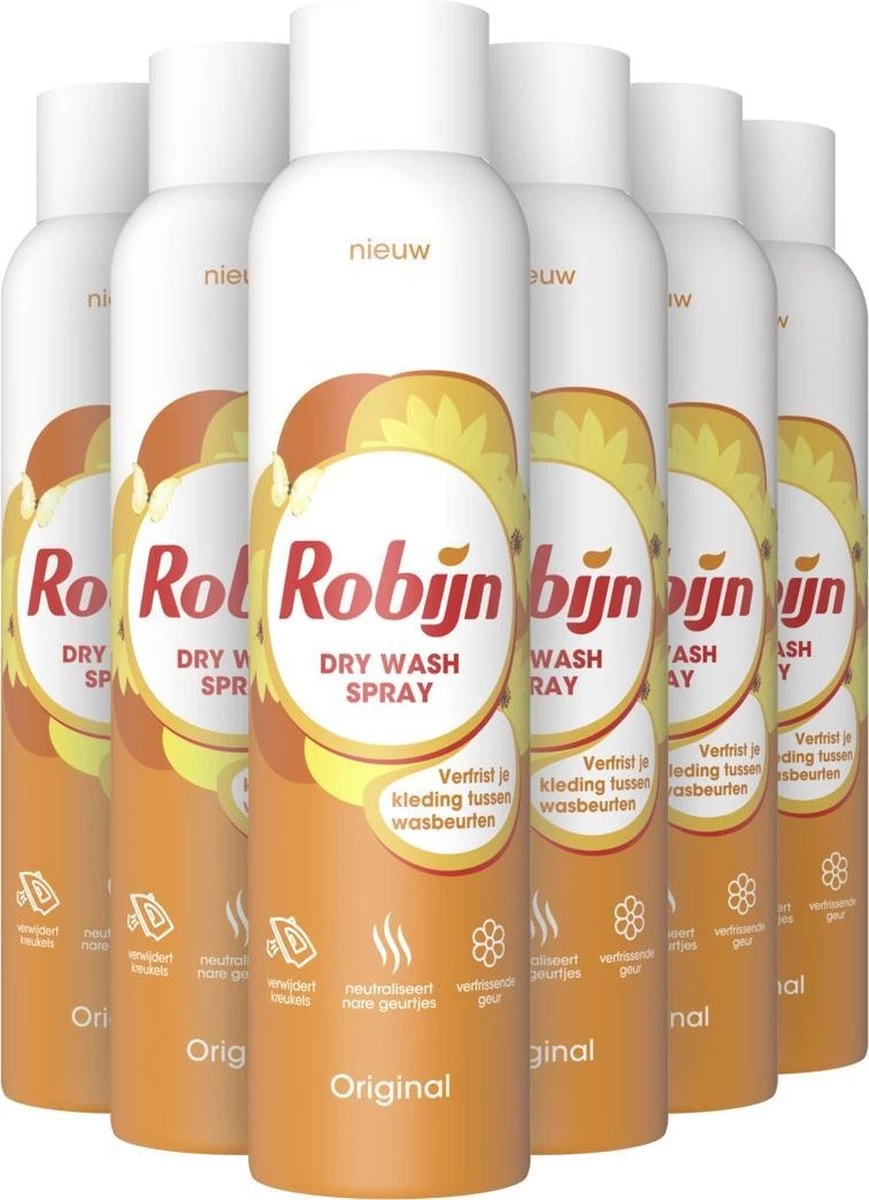 Robijn Dry Wash Spray 6 X 50 Ml Travel Size Voordeelpakket 3 Robijn Dry Wash Spray 6 X 50 Ml Travel Size Voordeelpakket