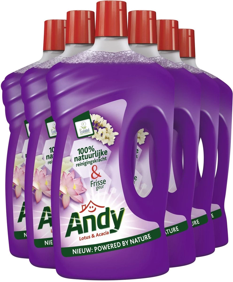 Andy Lotus & Acacia Allesreiniger - 6 X 1L - Voordeelverpakking 4 Andy Lotus & Acacia Allesreiniger - 6 X 1L - Voordeelverpakking - Afbeelding 2